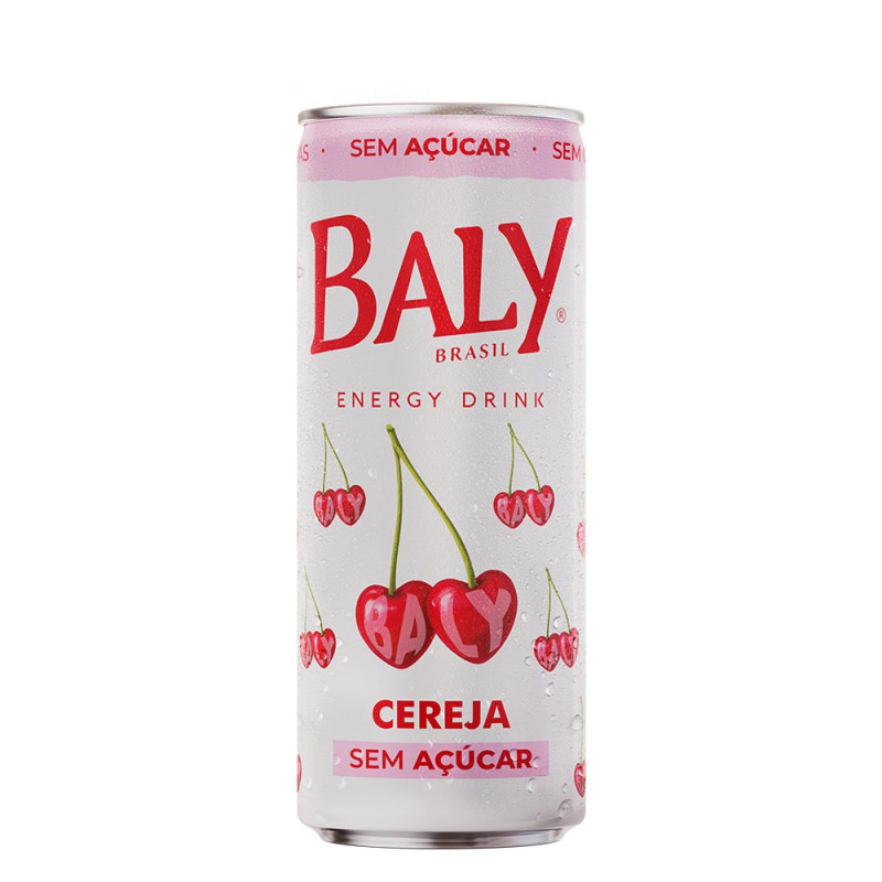 ENERGÉTICO BALY LATA 250ML CEREJA SEM AÇÚCAR - FD COM 6 UN
