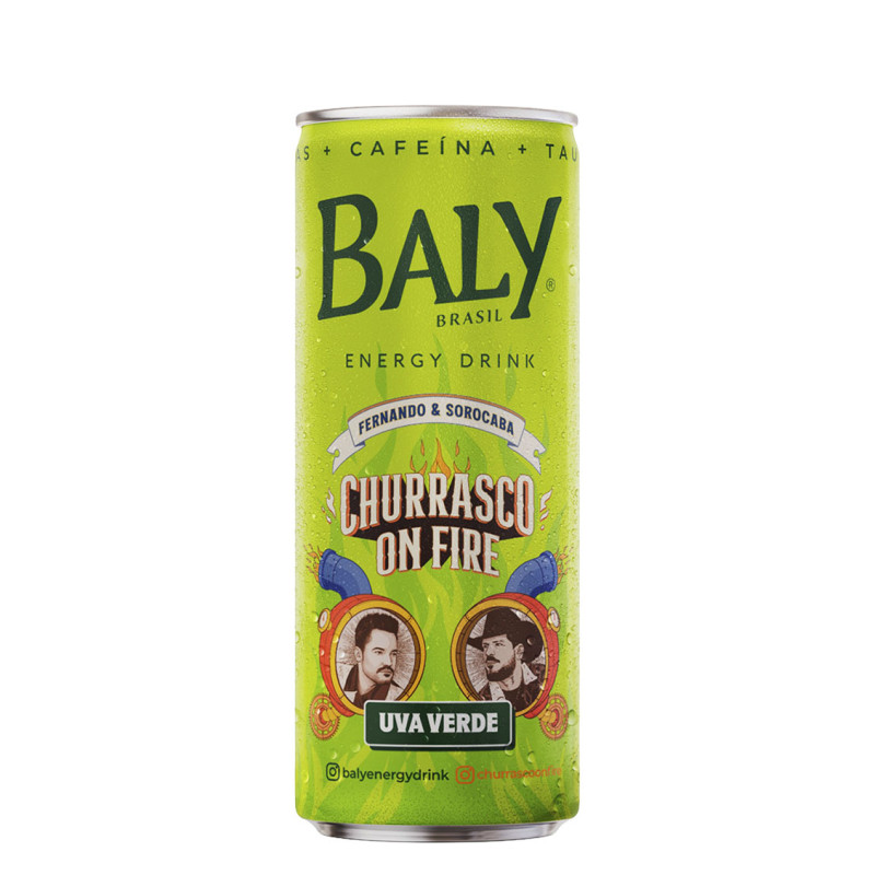 ENERGÉTICO BALY LATA 250ML UVA VERDE - FD COM 6 UN
