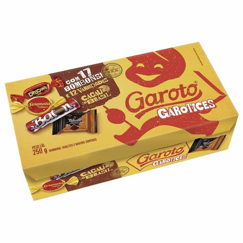 BOMBOM GAROTO SORTIDO 250GR CHOCOLATE - UNIDADE