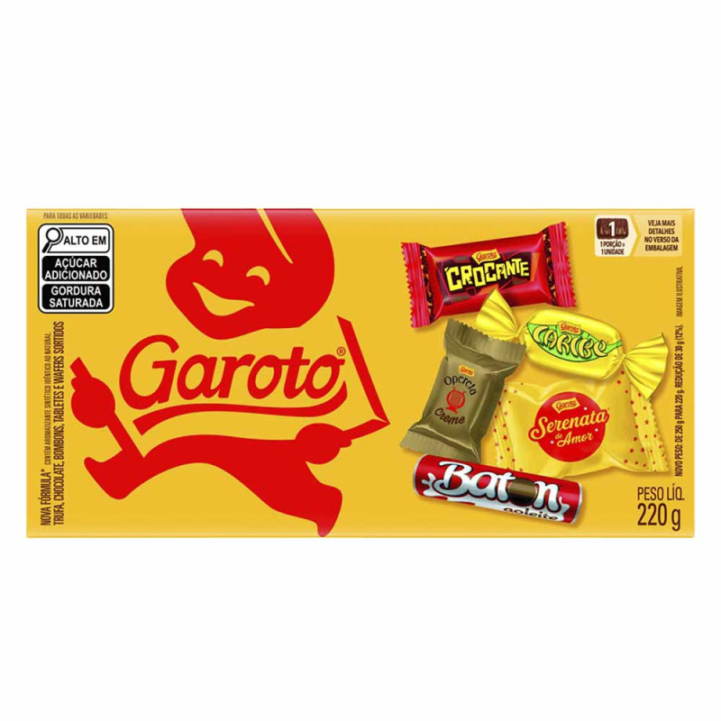 BOMBOM GAROTO 220GR SORTIDOS - UNIDADE