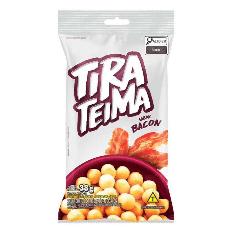 SALGADINHO TIRA TEIMA LOBITS 38GR BACON - CX COM 20 UN