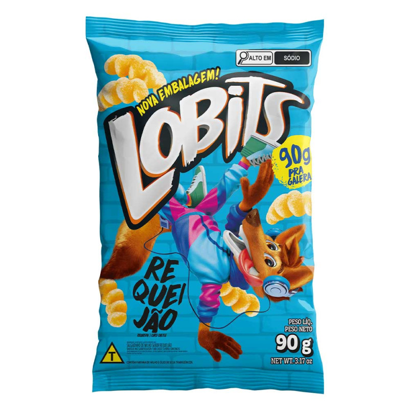 SALGADINHO LOBITS 90GR REQUEIJÃO - CX COM 16 UN