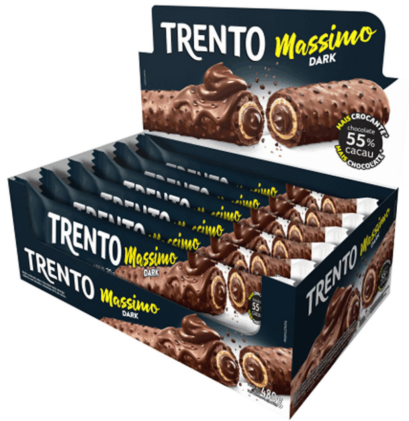 CHOCOLATE TRENTO PECCIN MASSIMO 30GR DARK - DP COM 16 UN