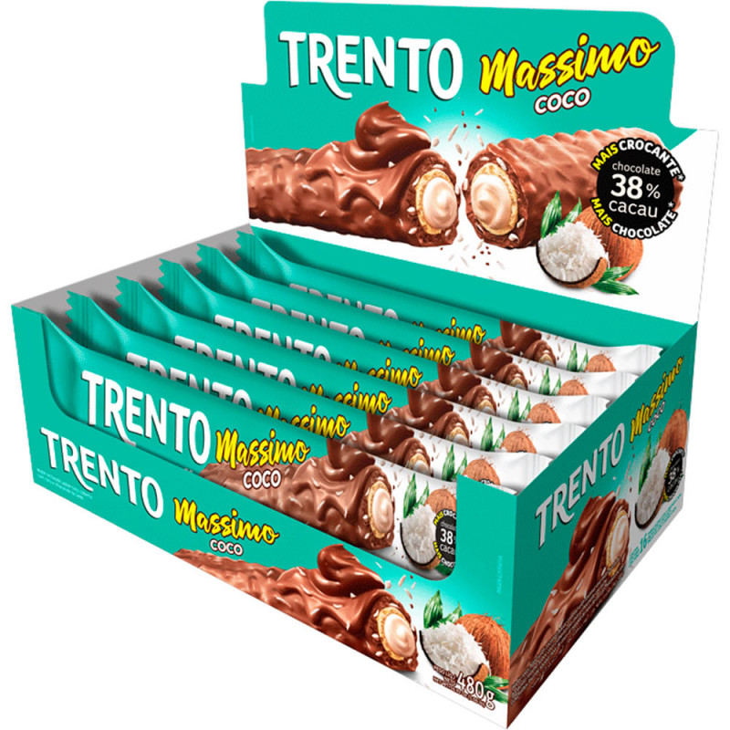 CHOCOLATE TRENTO PECCIN MASSIMO 30GR COCO - DP COM 16 UN