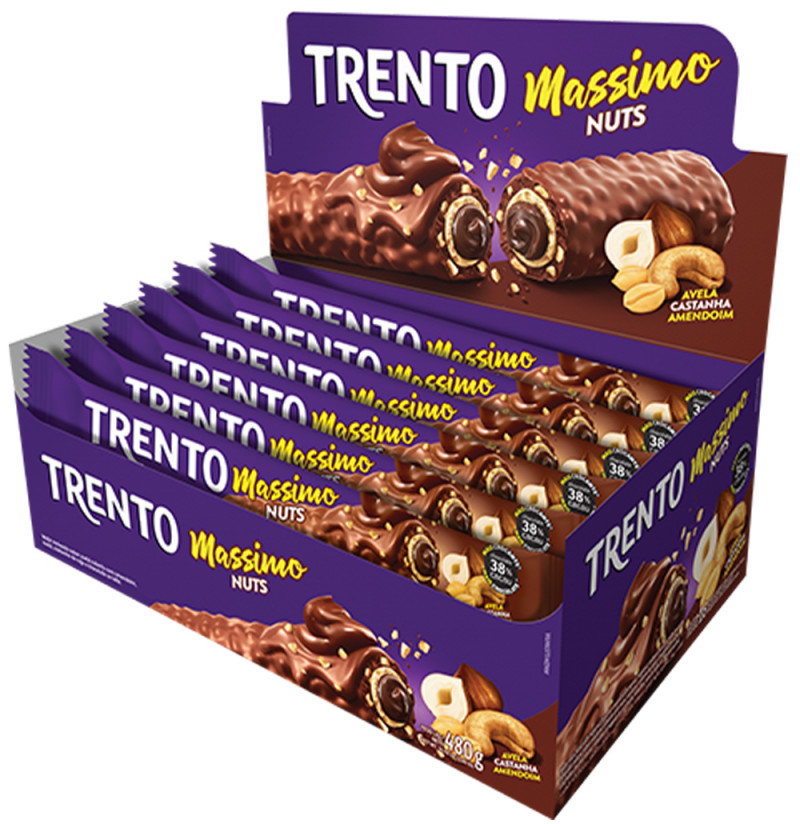 CHOCOLATE TRENTO PECCIN MASSIMO 30GR NUTS - DP COM 16 UN