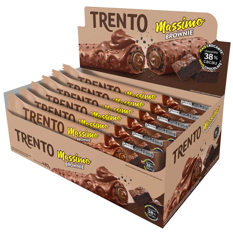 CHOCOLATE TRENTO PECCIN MASSIMO 30GR BROWNIE - DP COM 16 UN