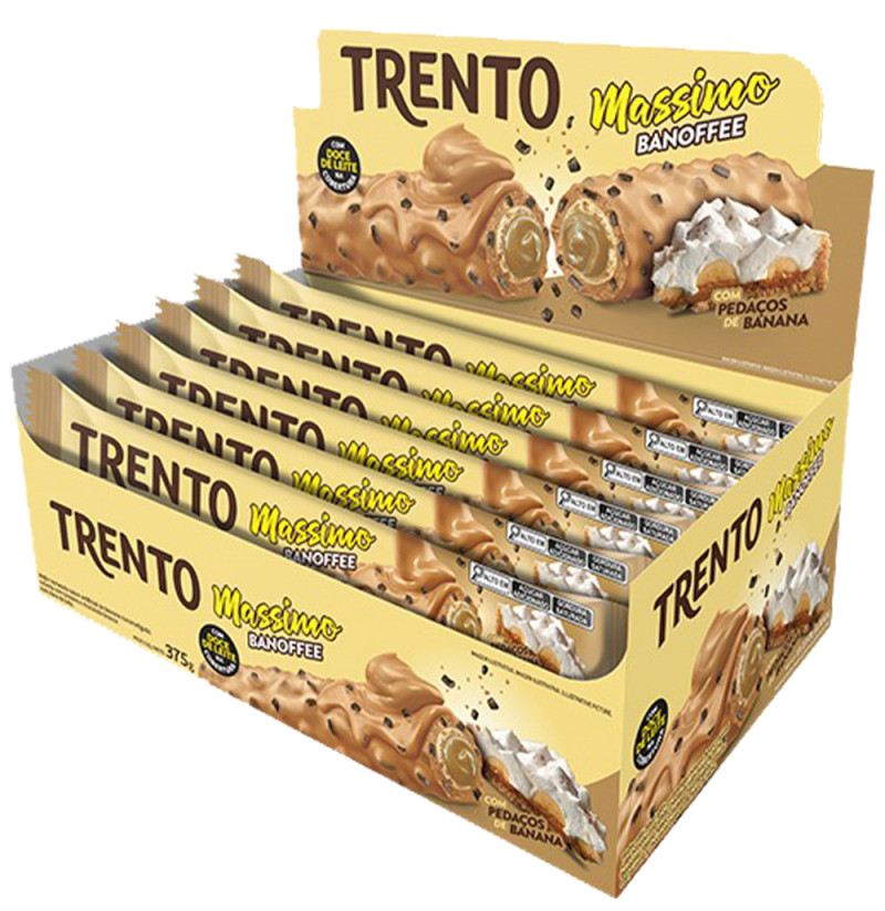 CHOCOLATE TRENTO PECCIN MASSIMO 25GR BANOFFEE - DP COM 15 UN