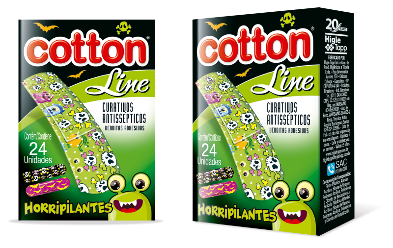 CURATIVO COTTON LINE HORRIPILANTES - CX COM 24 UN
