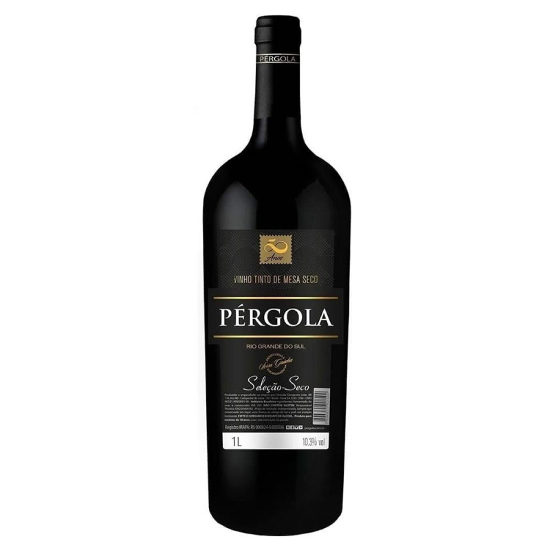 VINHO TINTO PÉRGOLA 1 LITRO SECO - CX COM 12 UN