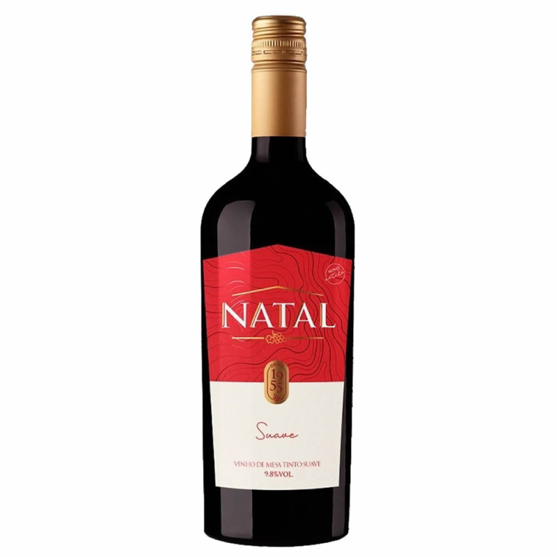 VINHO NATAL 900ML TINTO SUAVE - CX COM 6 UN