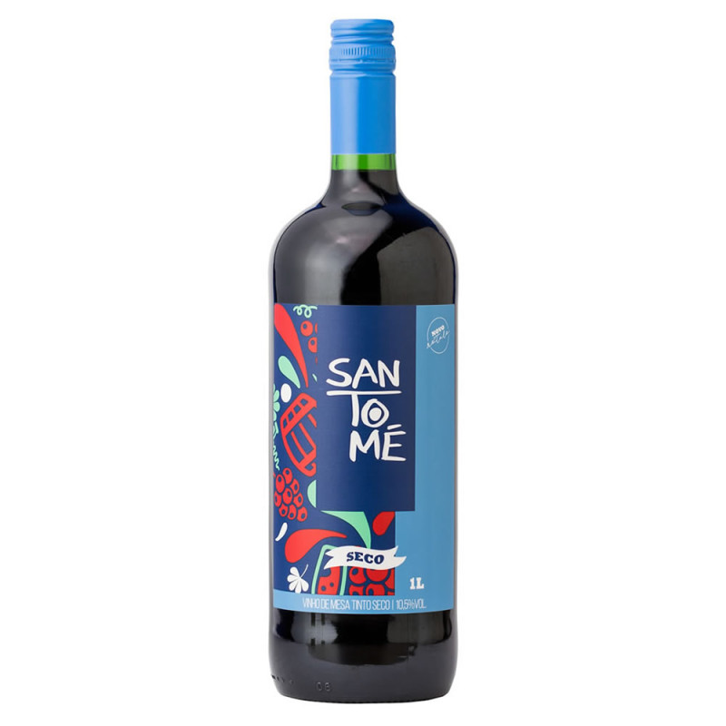VINHO SANTOMÉ 1 LITRO TINTO SECO - CX COM 6 UN