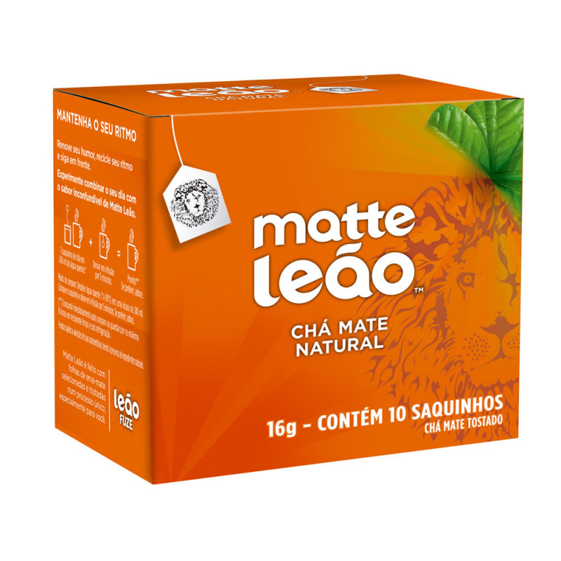 Chá Mate Natural Matte leão 16g com 10 Sachês