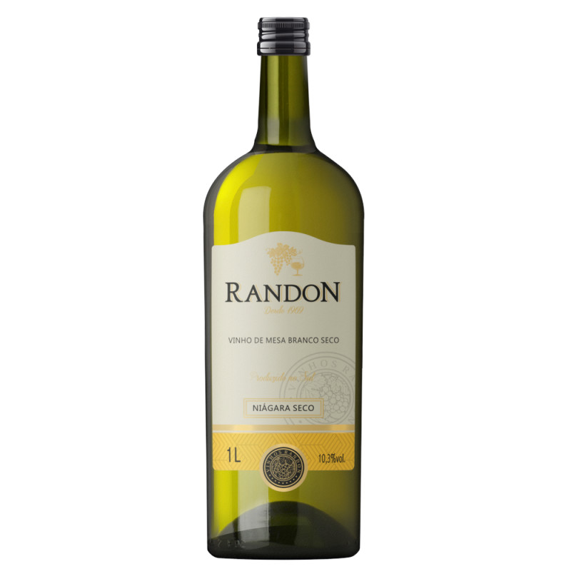 VINHO RANDON 1 LITRO NIÁGARA SECO - CX COM 12 UN
