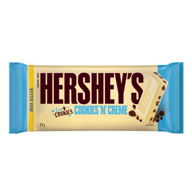 CHOCOLATE HERSHEY'S BARRA 77GR COOKIES 'N' CREME - DP COM 18 UN
