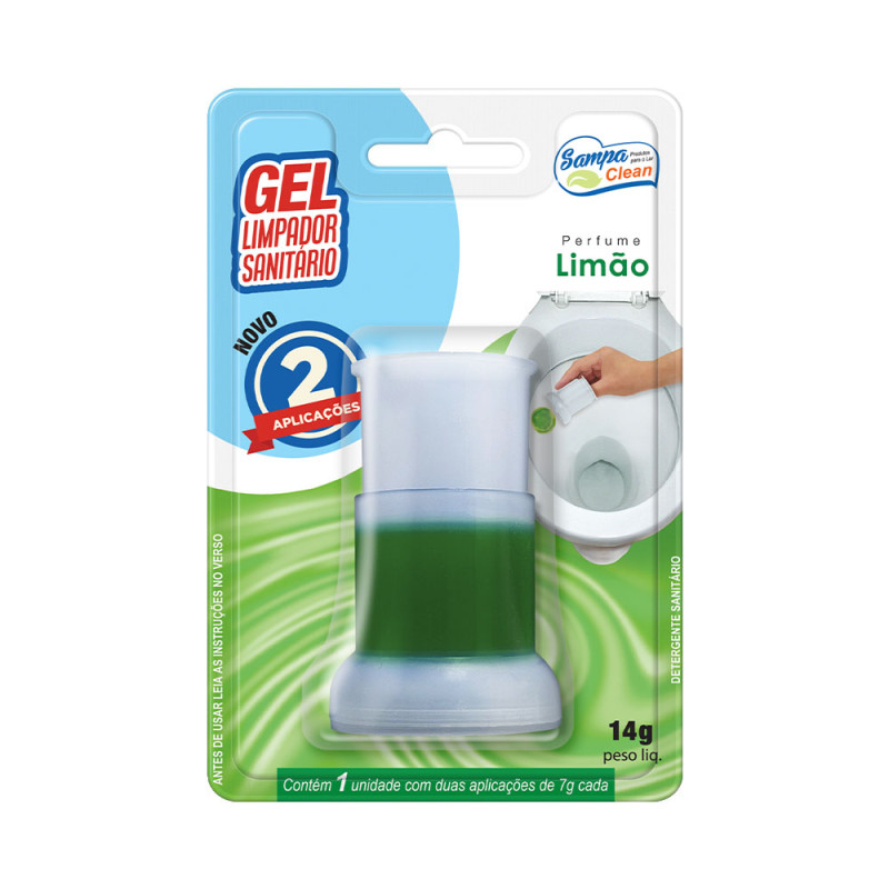 GEL APLICADOR SANITÁRIO SAMPA CLEAN 14GR SORTIDO - PC COM 10 UN