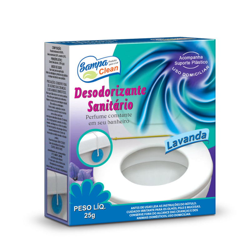 PEDRA SANITÁRIA SAMPA CLEAN CAIXA 25GR SORTIDA - CX COM 60 UN