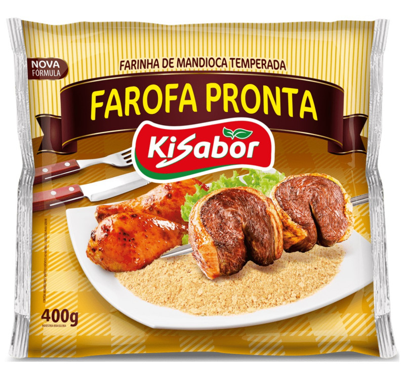FAROFA PRONTA TRADICIONAL KISABOR 400GR - PC COM 12 UN