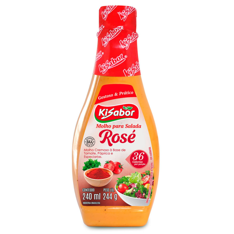 MOLHO P/ SALADA KISABOR 240ML ROSÉ - CX COM 06 UN