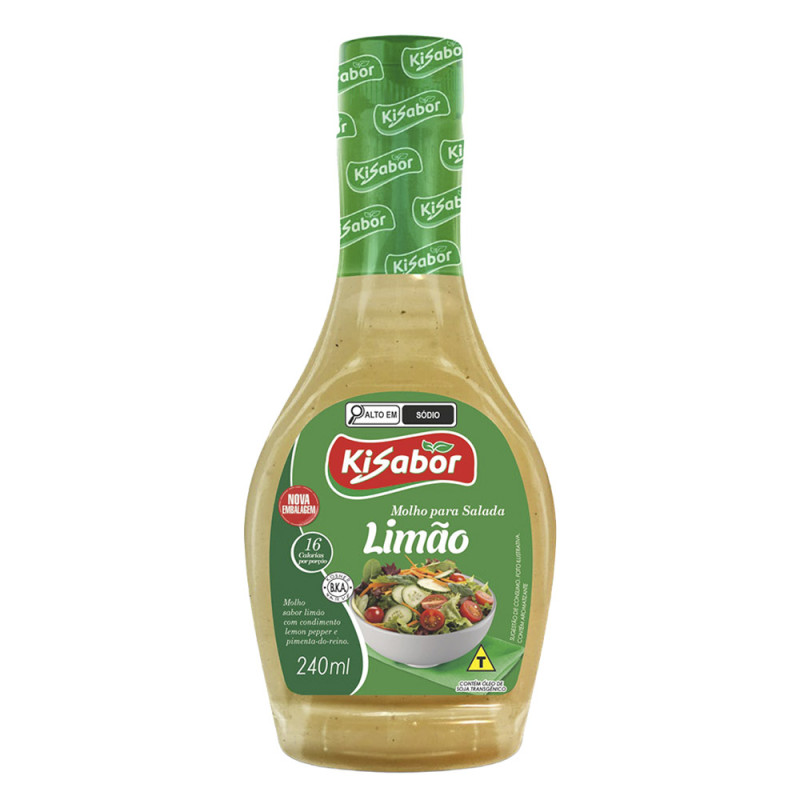 MOLHO P/ SALADA KISABOR 240ML LIMÃO - CX COM 12 UN