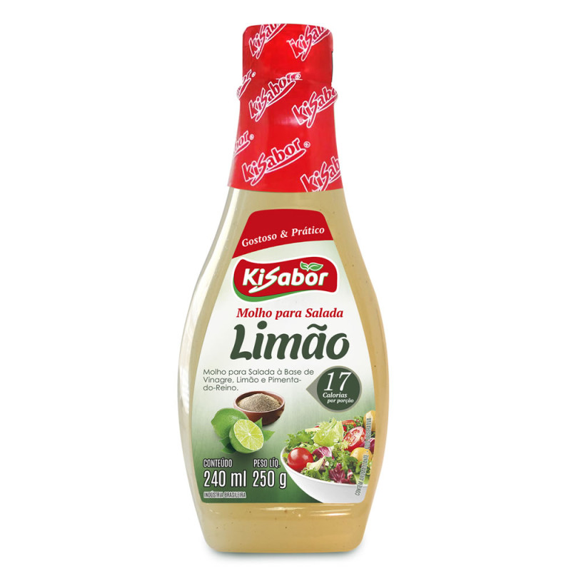 MOLHO P/ SALADA KISABOR 240ML LIMÃO - CX COM 06 UN
