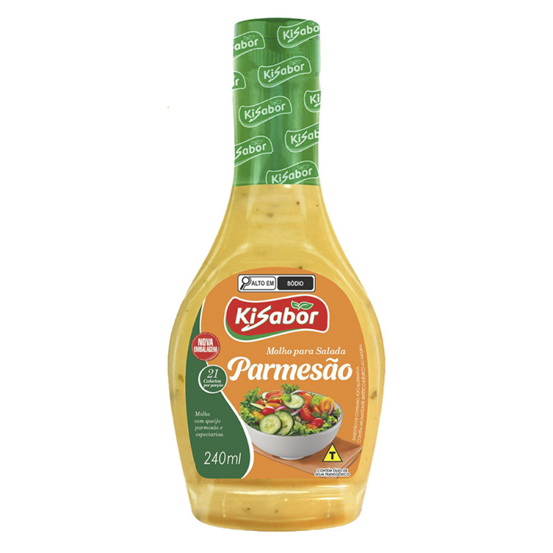 MOLHO P/ SALADA KISABOR 240ML PARMESÃO - CX COM 12 UN