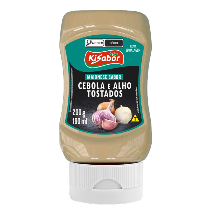 MAIONESE CEBOLA E ALHO TOSTADOS KISABOR 200GR - CX COM 12 UN