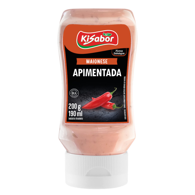 MAIONESE APIMENTADA KISABOR 200GR - CX COM 12 UN