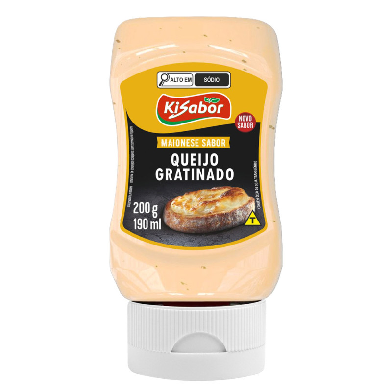 MAIONESE KISABOR 200GR QUEIJO GRATINADO - CX COM 12 UN