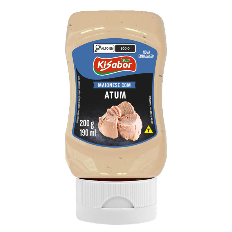 MAIONESE KISABOR 200GR ATUM - CX COM 12 UN