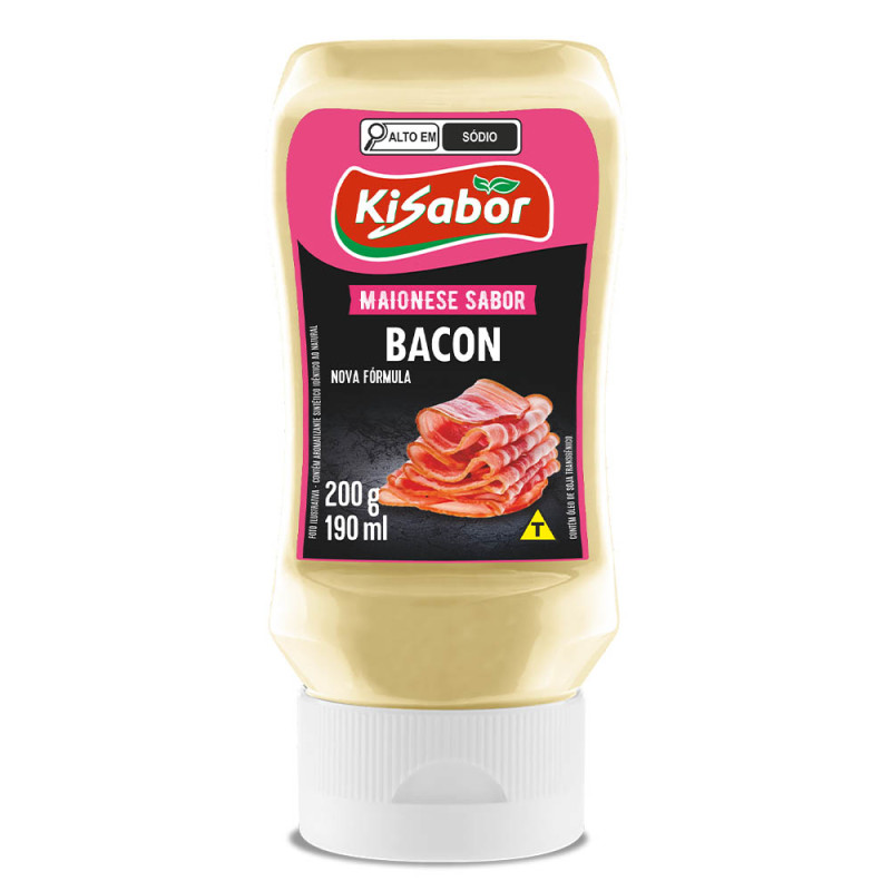 MAIONESE KISABOR BACON 200GR - CX COM 12 UN