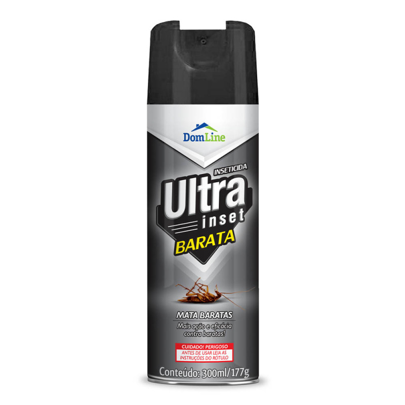 INSETICIDA ULTRA INSET DOM LINE BASTON 300ML/177GR MATA BARATA - CX COM 12 UN