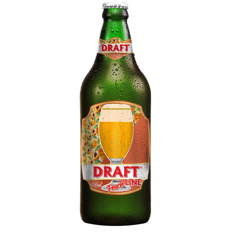CHOPP DE VINHO DRAFT 600ML PÊSSEGO - FD COM 6 UN