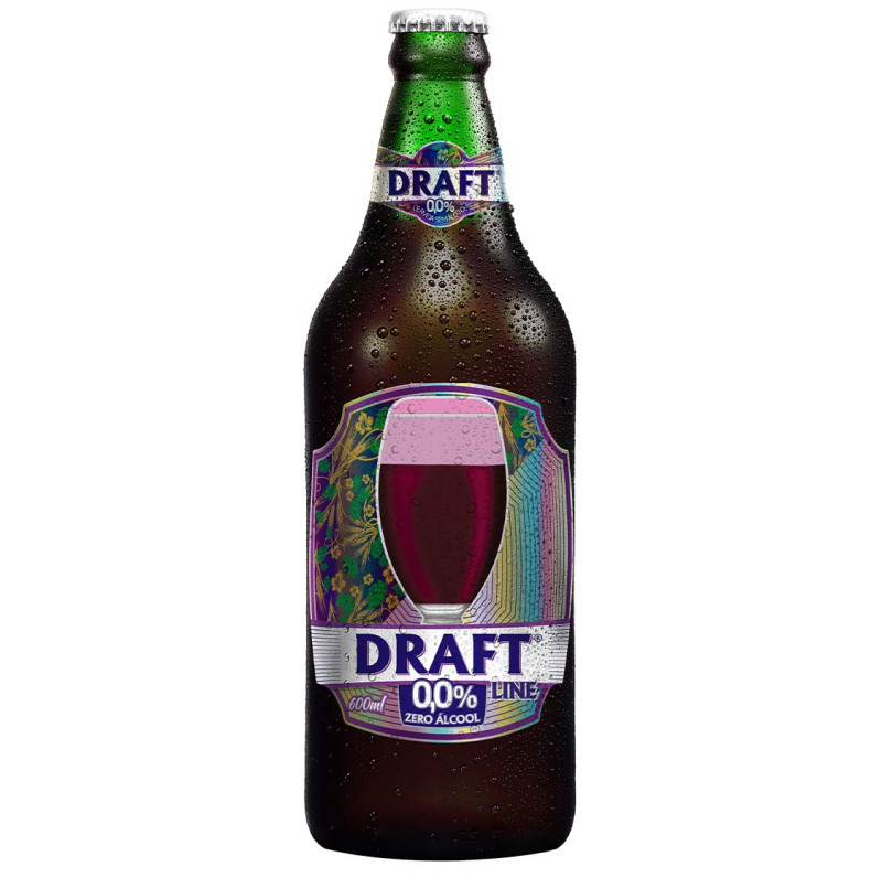 CHOPP DE VINHO DRAFT 600ML 0,0% ZERO ÁLCOOL - FD COM 6 UN