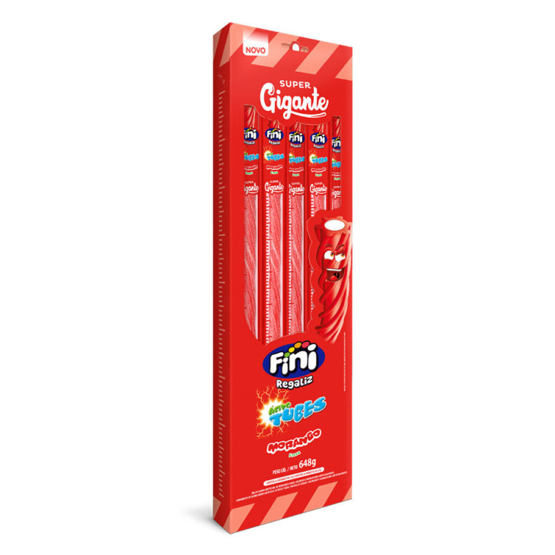 TUBES FINI GIGANTE 27GR MORANGO CÍTRICO - DP COM 24 UN