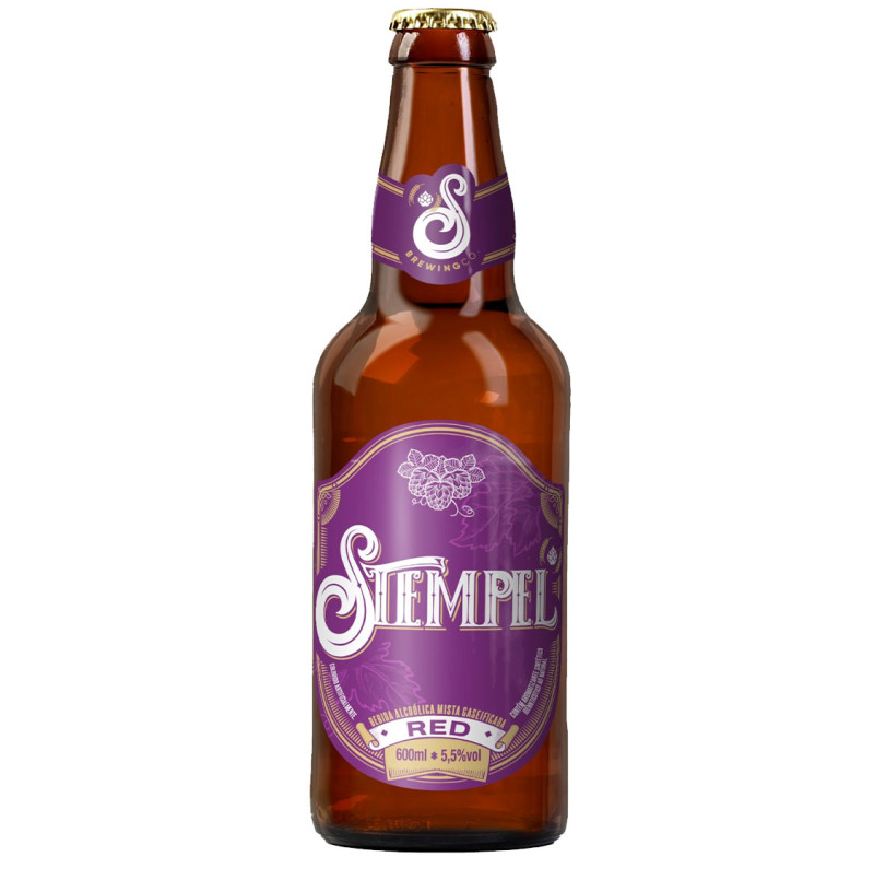 CHOPP DE VINHO STEMPEL 600ML RED - CX COM 6 UN