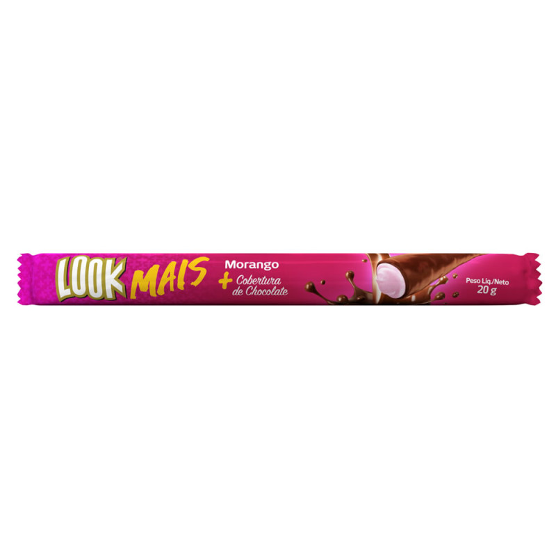 CHOCOLATE LOOK MAIS ITAMARATY 20GR MORANGO - DP COM 20 UN