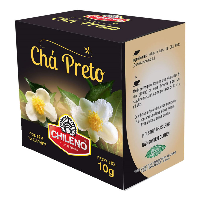 CHÁ CHILENO SACHÊ 1X10X10GR CHÁ PRETO - PC COM 12 DP