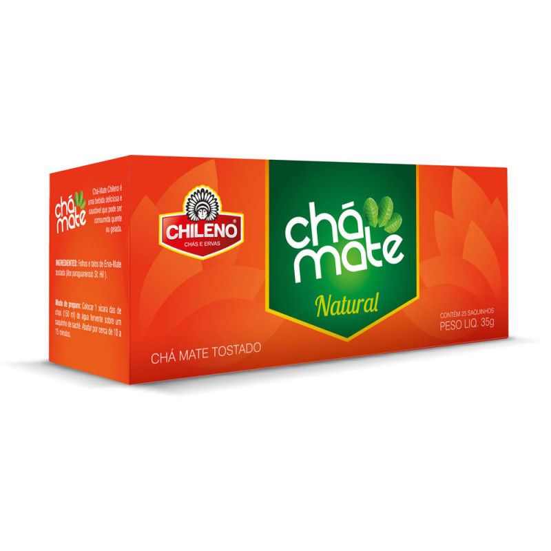 CHÁ MATE CHILENO SACHÊ 1X25X35GR NATURAL - CX COM 6 DP
