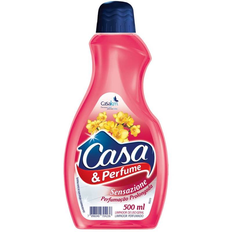 LIMPADOR PERFUMADO CASA & PERFUME 500ML SENSAZIONE - CX COM 12 UN
