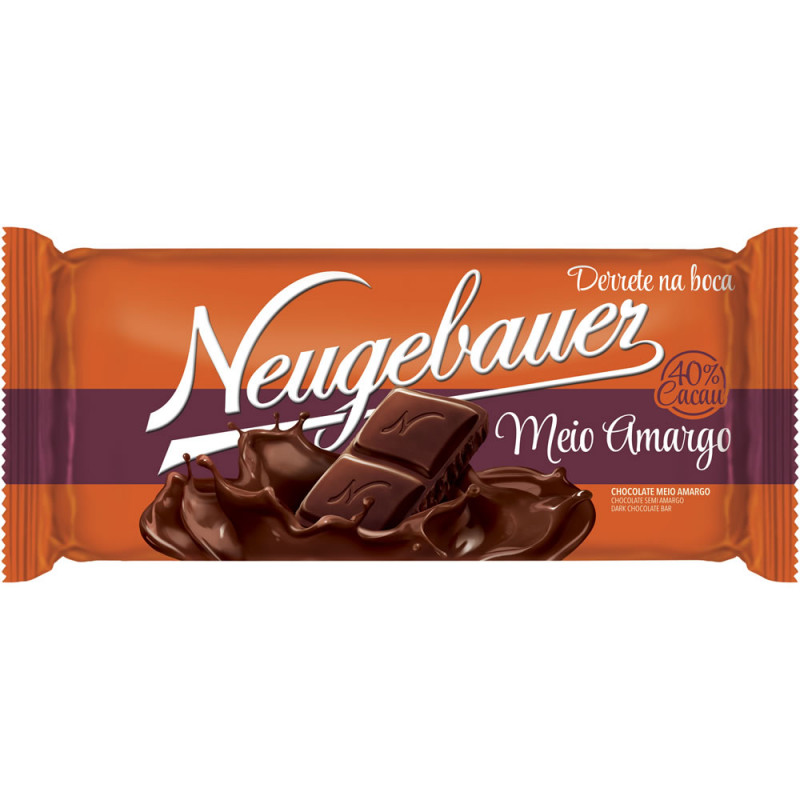 CHOCOLATE NEUGEBAUER 80GR MEIO AMARGO - DP COM 16 UN