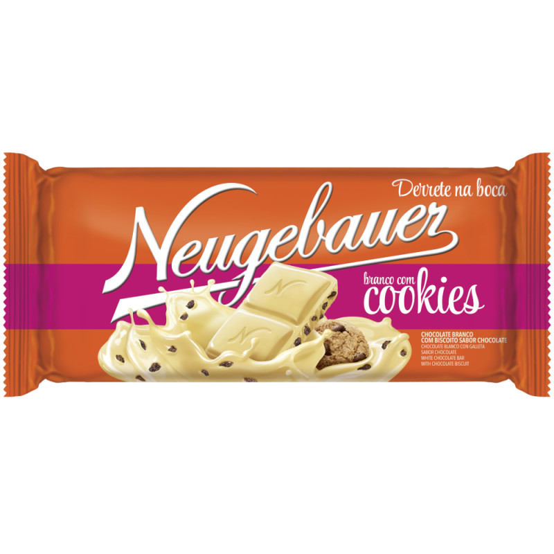 CHOCOLATE NEUGEBAUER 80GR BRANCO COM COOKIES - DP COM 16 UN