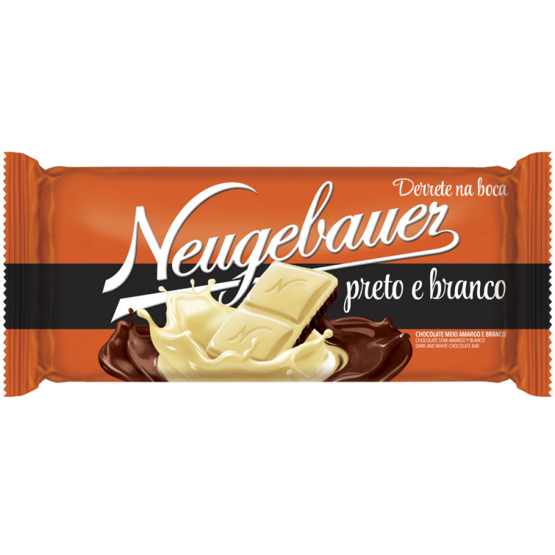 CHOCOLATE NEUGEBAUER 80GR PRETO E BRANCO - DP COM 16 UN