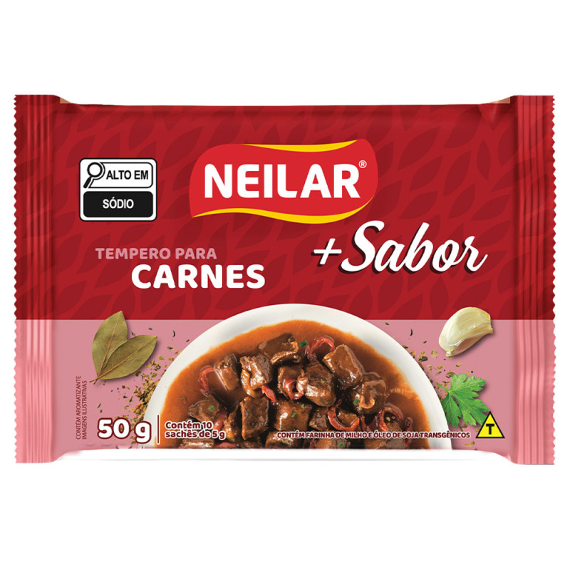 TEMPERO NEILAR MAIS SABOR 50GR CARNE - CX COM 36 UN