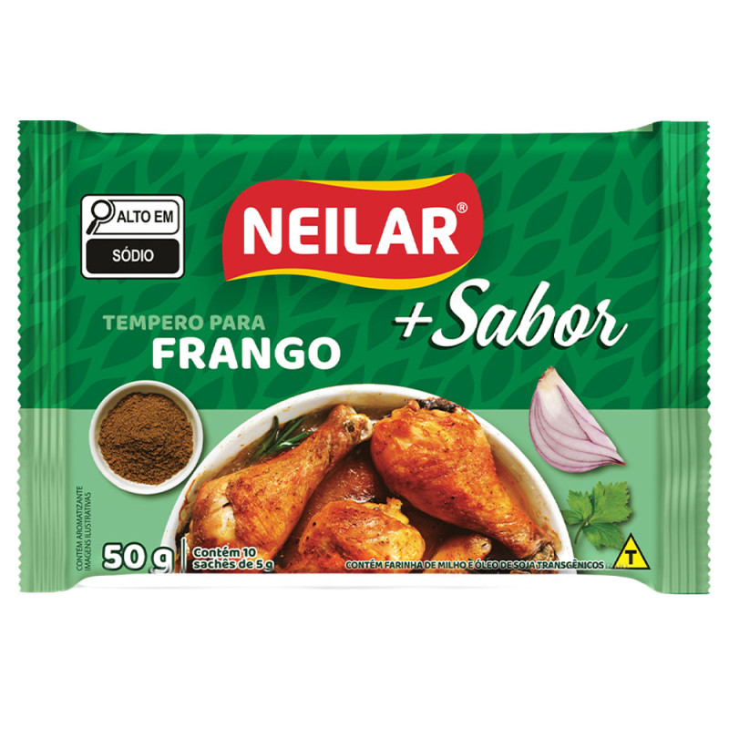 TEMPERO NEILAR MAIS SABOR 50GR FRANGO - CX COM 36 UN