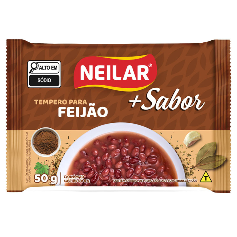 TEMPERO NEILAR MAIS SABOR 50GR FEIJÃO - CX COM 36 UN