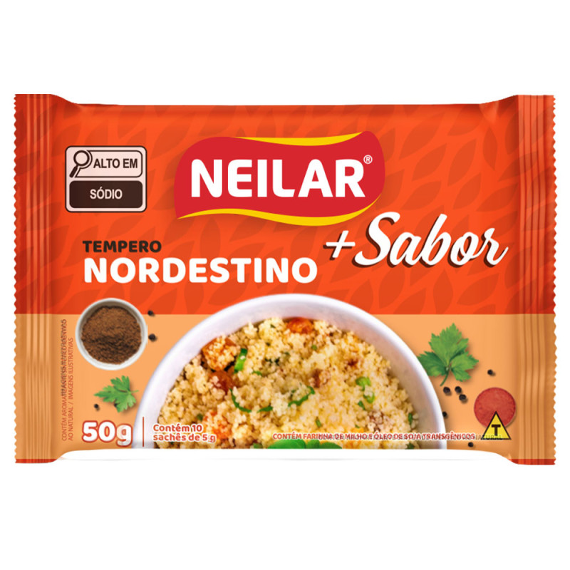 TEMPERO NEILAR MAIS SABOR 50GR NORDESTINO - CX COM 36 UN