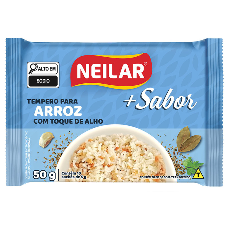 TEMPERO NEILAR MAIS SABOR 50GR ARROZ - CX COM 36 UN