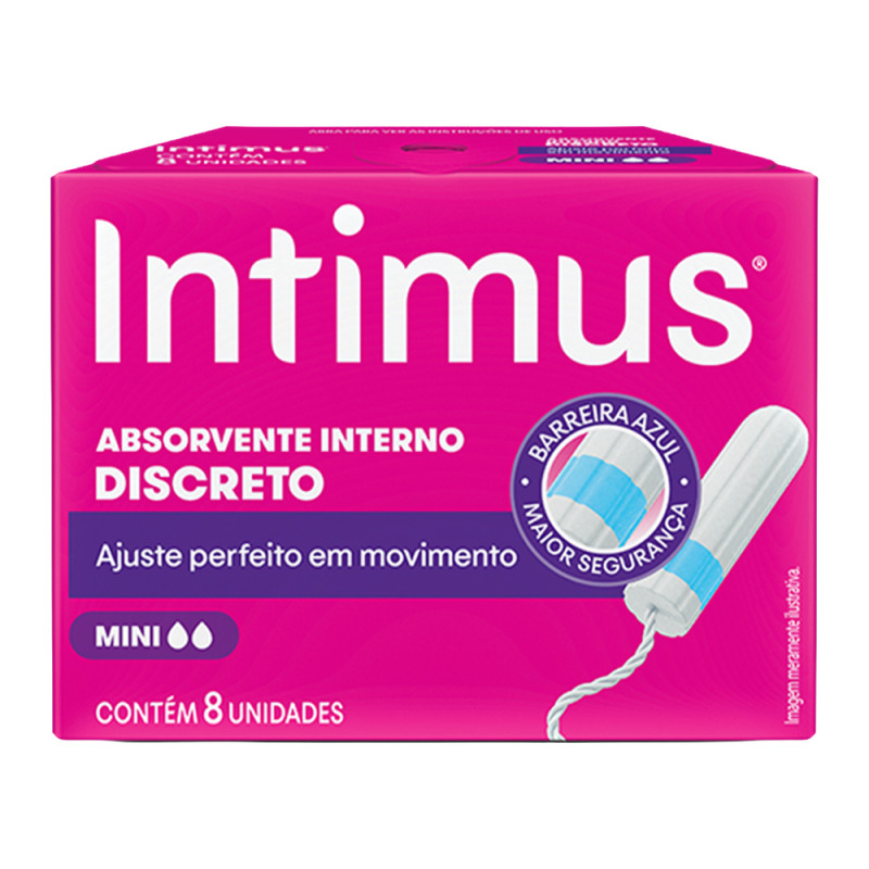 ABSORVENTE INTIMUS INTERNO C/ 8UN MINI - CX COM 12 DP