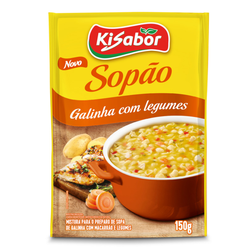 SOPÃO KISABOR 150GR GALINHA COM LEGUMES - CX COM 15 UN
