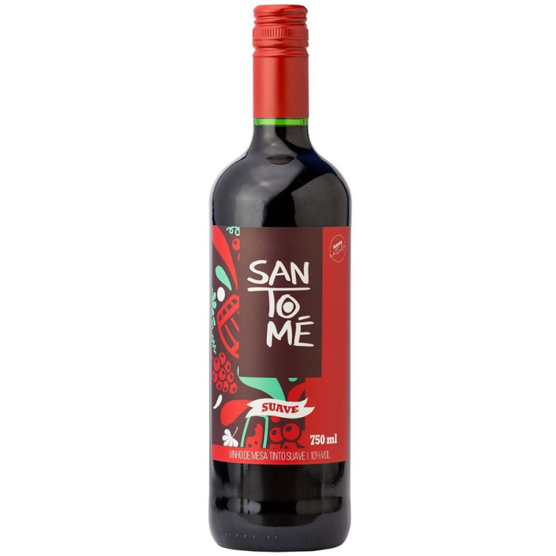 VINHO SANTOMÉ 750ML TINTO SUAVE - CX COM 12 UN
